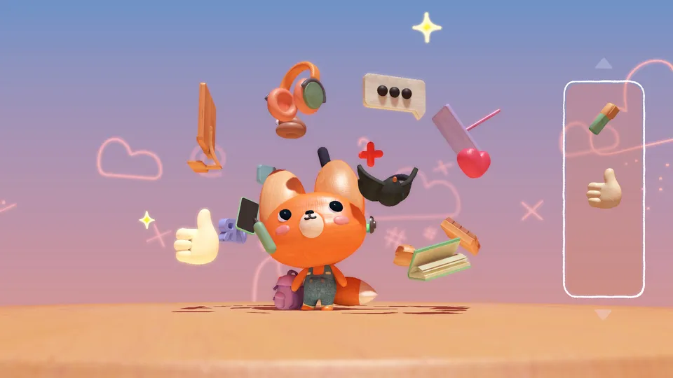 Wooden object placement scene from Woodo's official Steam media